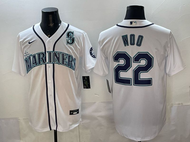 Men Seattle Mariners #22 Woo White Game 2026 Nike MLB Jersey style 006->seattle mariners->MLB Jersey